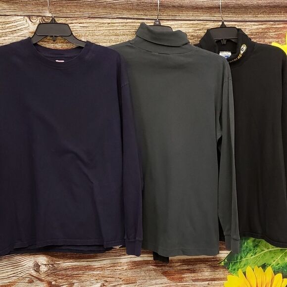 Long sleeve tees set of 3 hanes/st John's Bay - Picture 4 of 5